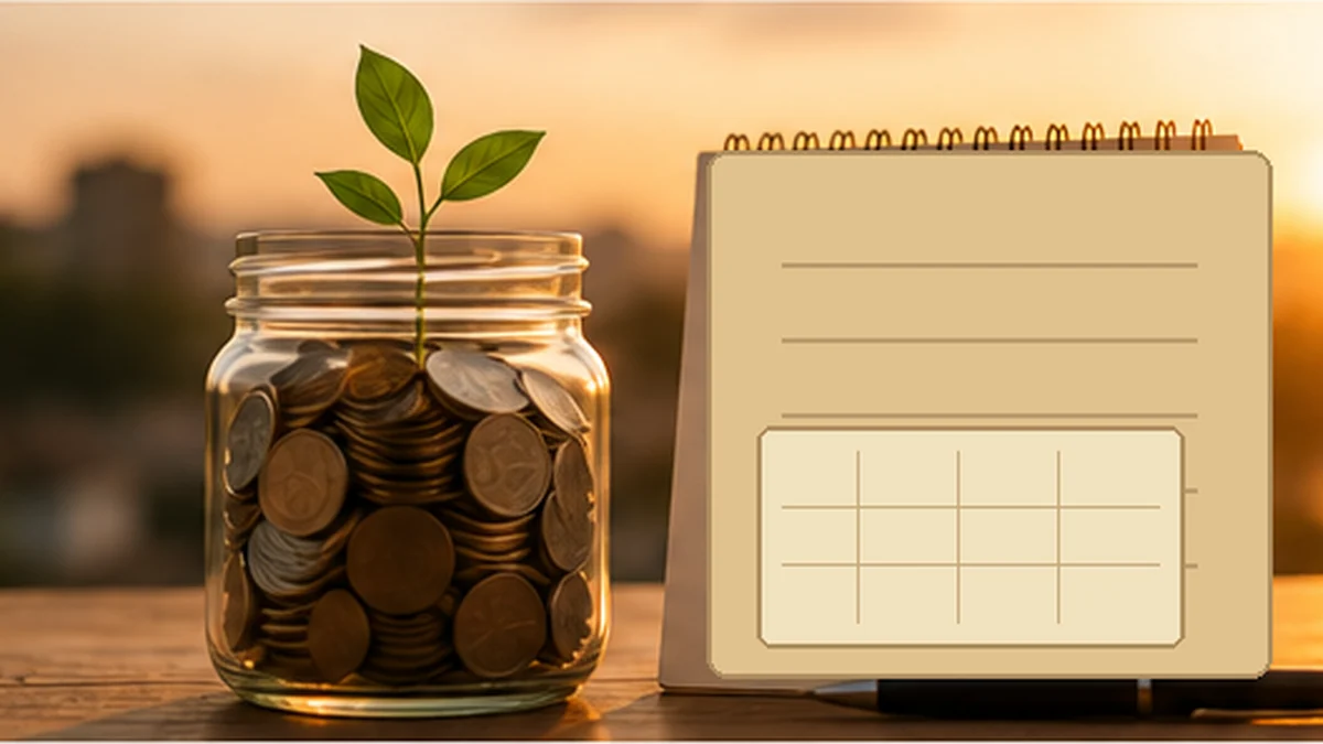 Retirement savings jar and blank planning calendar representing Required Minimum Distributions and retirement deadlines